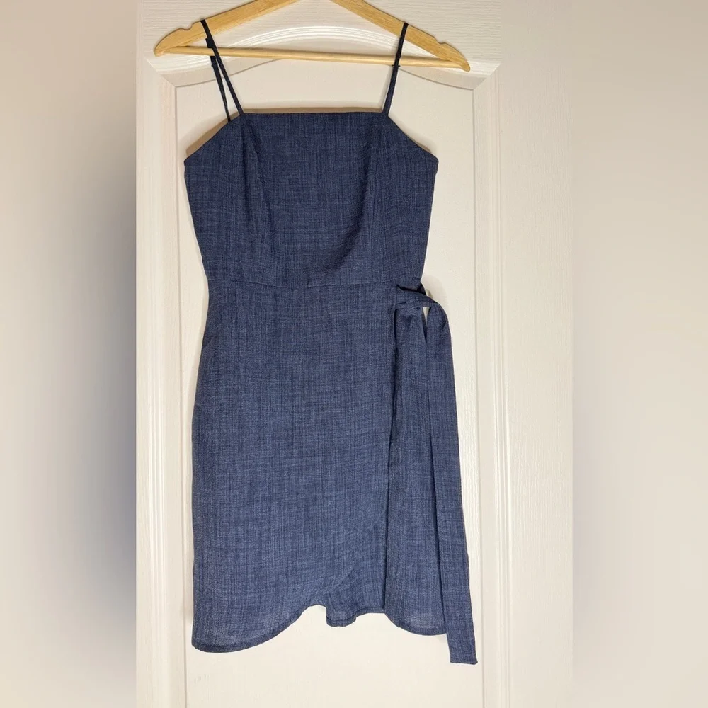 altar'd state blue mini dress Sophia Satin Mini Dress in Blue